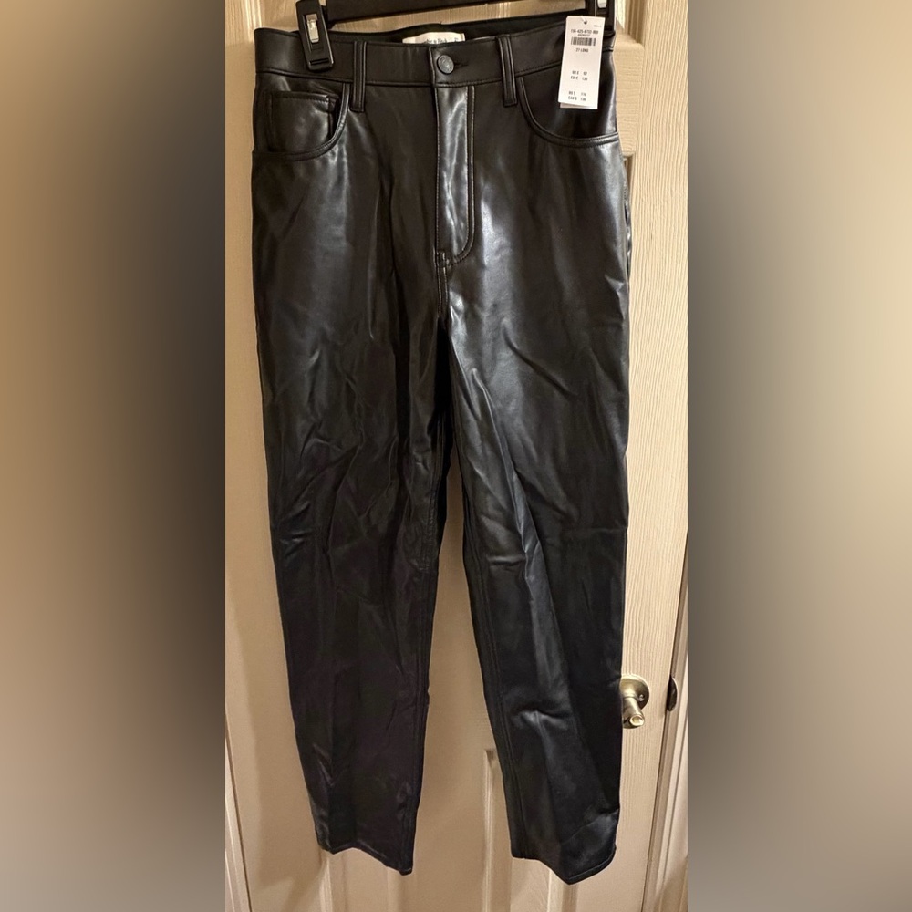 Abercrombie Black Vegan Leather Pants